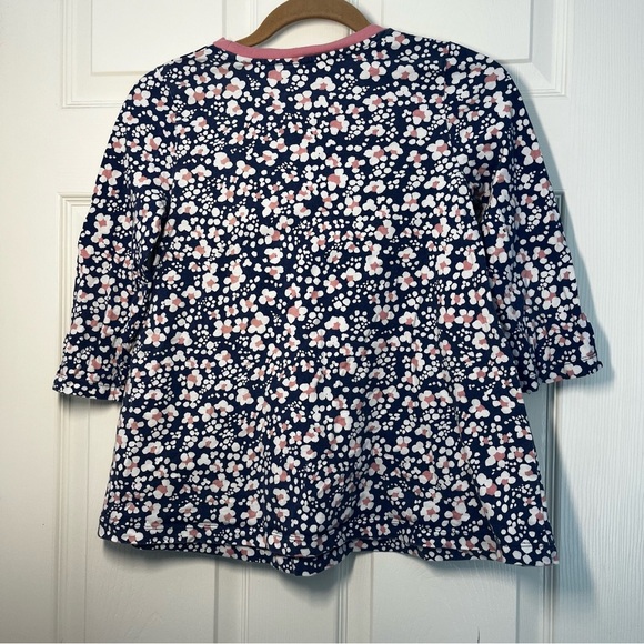 Mini Boden Blue Floral Striped Pockets Dress Size 9-10 140cm - Picture 2 of 8